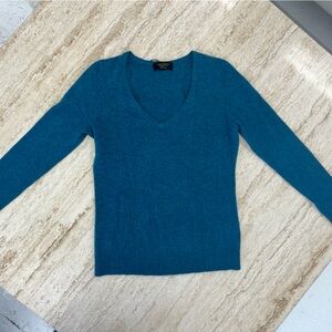 Blue / Turquoise sweater 100% cashmere , Cashmere Charter Club, Small